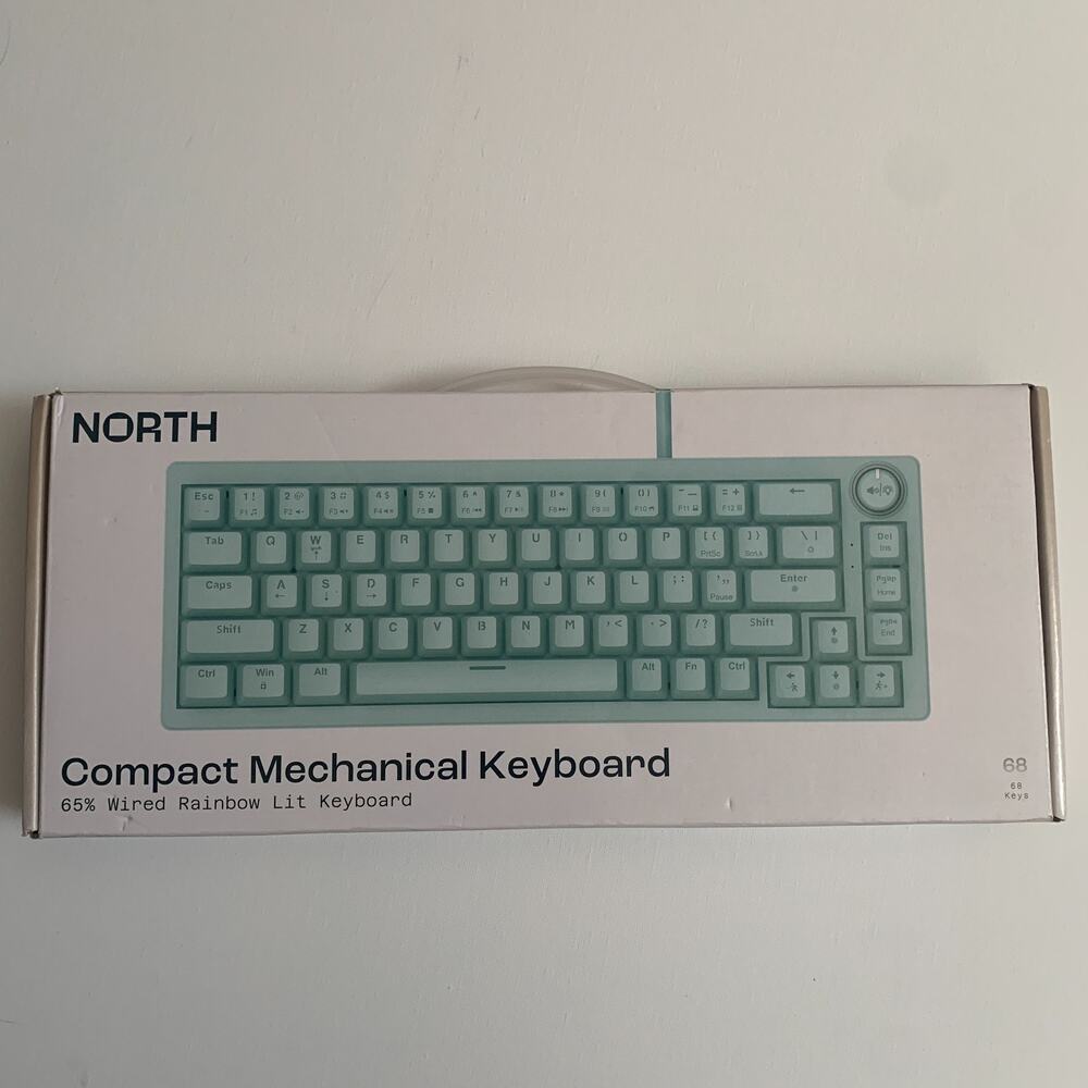 NORTH Compact Mechanical Keyboard 65% Wired Rainbow Lit Keyboard NEW